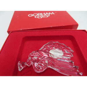 Gorham Lead Crystal Holiday ANGEL Christmas Ornament With Box C544